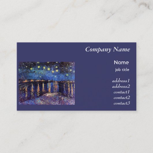 セントヴァン・ゴッホ・ローネの星空の夜 名刺 (正面)