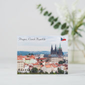 セントヴィタス大聖堂とプラハの街並み – チェコR ポストカード (スタンド正面)