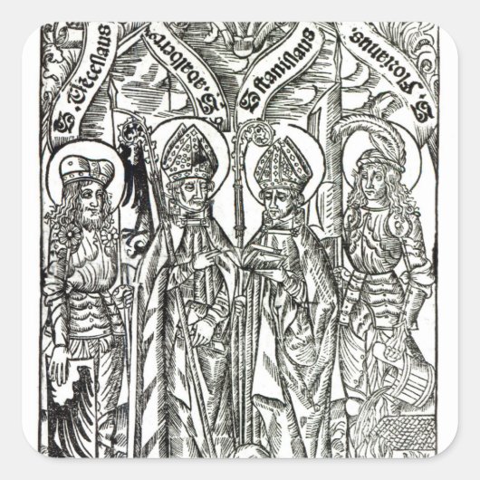 セントヴェンスラウス、アドアルバート、スタニスラウス、セントフロリアン スクエアシール (正面)