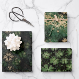 セント動揺して・パトリックの日パターン ラッピングペーパーシート