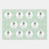 セント男女兼用パトリックの日の赤ちゃんシャワー ラッピングペーパーシート (正面)