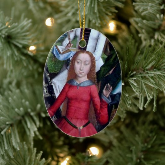 セント・アグネス・オブ・ローマ(詳細; M 070) セラミックオーナメント (ツリー)