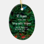 セント・アグネス・オブ・ローマ(詳細; M 070) セラミックオーナメント (裏面)