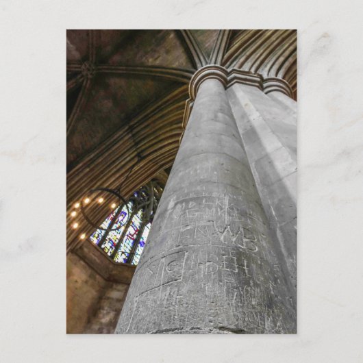 セント・アルバンズ・アビーインテリア。 ポストカード (正面)