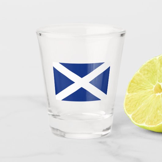 セント・アンドリュースのスコットランドの旗の小グラス ショットグラス (正面)