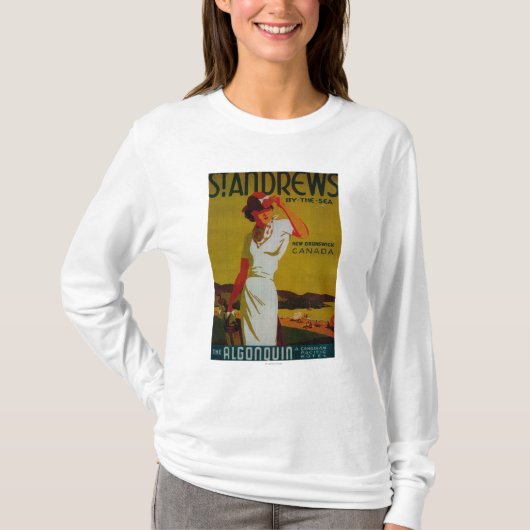 セント・アンドリュースのAlgonquinのヴィンテージPosterEurope Tシャツ (正面)