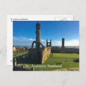 セント・アンドリュース、スコットランド、太陽の大聖堂の廃墟 ポストカード (正面/裏面)