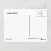 セント・アンドリュース、スコットランド、太陽の大聖堂の廃墟 ポストカード (裏面)