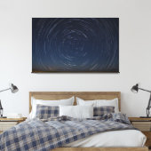 セント・イグナスのヒューロン湖の上の星のトレイル キャンバスプリント (インサイチュ (寝室))