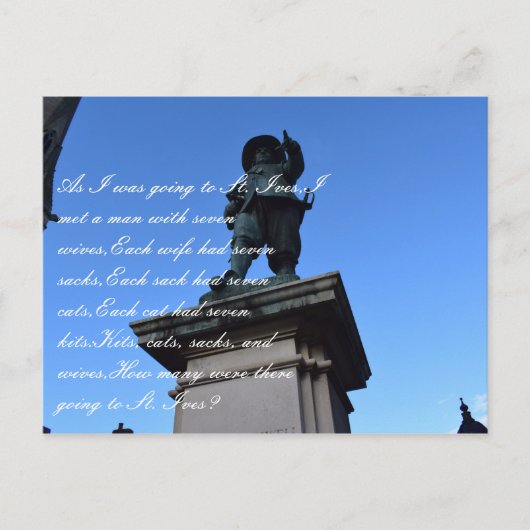 セント・イヴ、葉書 ポストカード (正面)