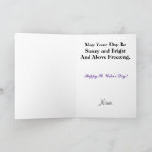 セント・ウルホの友人の一日の挨拶カード カード (内部)