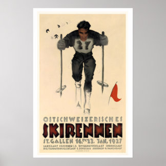 セント・ガレン スイス 東スイス スキー レース 1927 ポスター