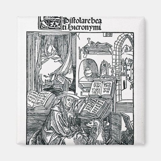 セント・ジェローム氏の勉強 マグネット (正面)