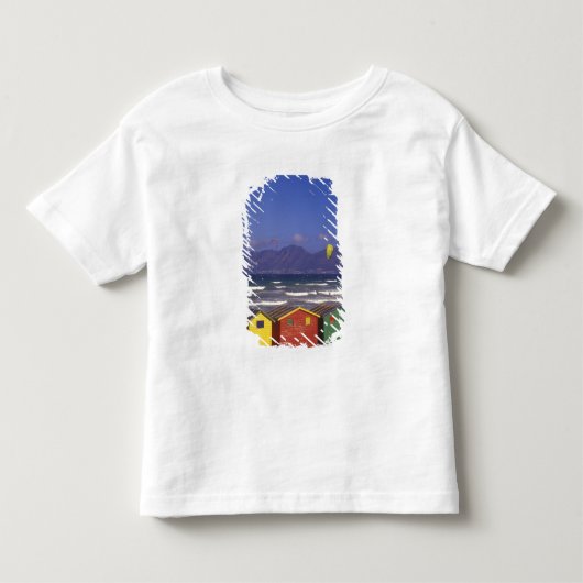 セント・ジェームズ湾の水着ボックス、ケープタウン近く、2 トドラーTシャツ (正面)