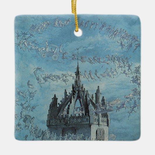 セント・ジャイルズ - 彼の鐘(チャールズ・アルタモント・ドイル作) セラミックオーナメント (正面)