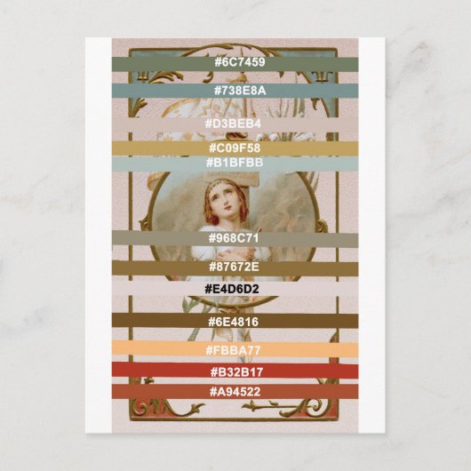 セント・ジョアン・オブ・アークのカラー・パレット(BF 01) ポストカード (正面)