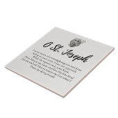 セント・ジョセフ・セラミック・タイルへの祈りの言葉 タイル (側面)