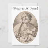 セント・ジョセフ・フラットカードへの古代カトリック祈りの言葉 (正面)