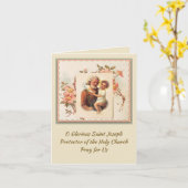セント・ジョセフ・メモリア祈りの言葉挨拶 カード (黄色い花)