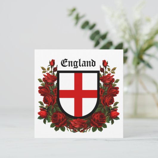 セント・ジョージの盾を赤いバラで囲んだもの (スタンド正面)