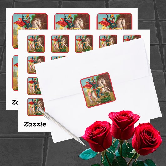 セント・ジョージ、王女を救う スクエアシール