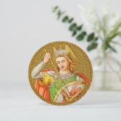 セント・ジョージ（ＳＮＶ １３）ラウンドブランクグリーティングカード (スタンド正面)