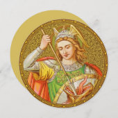 セント・ジョージ（ＳＮＶ １３）ラウンドブランクグリーティングカード (正面/裏面)