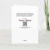 セント・セシリアと賛美歌ボード（ニュールンベルク）あいさつ カード (裏面)