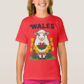 セント・デイビデの日を盛り上げる羊のデザイン Tシャツ (正面)