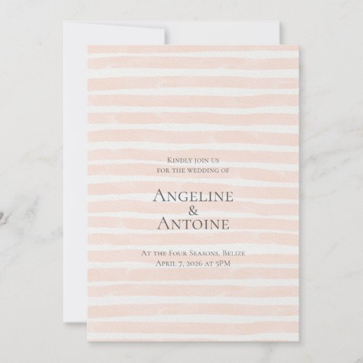 セント・トロペのデスティネーション・ウェディング 招待状 (正面)