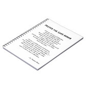 セント・トーマスより良いユーモアのための祈りの言葉 ノートブック (左側)