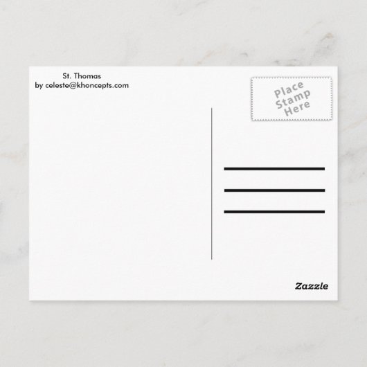 セント・トーマス写真コラージュ葉書 ポストカード (裏面)