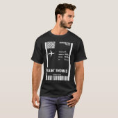 セント・トーマス 米領バージン諸島 搭乗券 航空券 Tシャツ (正面フル)