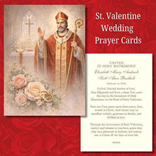 セント・バレンタイン カトリック 結婚 祈祷カード