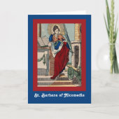 セント・バーバラ砲兵(M 007)あいさつ空白のき カード (正面)