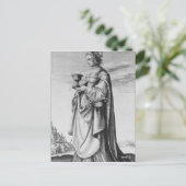 セント・バーバラ、ウェンツェスラウス・ホラーによってエッチング， 1647 ポストカード (スタンド正面)