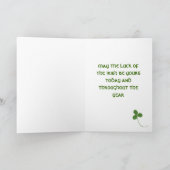 セント・パティック日用挨拶カード カード (内部)