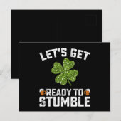 セント・パトリックおもしろいズ・デーに向けて準備しよう ポストカード (正面/裏面)