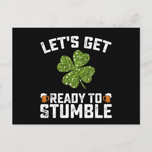 セント・パトリックおもしろいズ・デーに向けて準備しよう ポストカード (正面)
