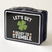 セント・パトリックおもしろいズ・デーに向けて準備しよう メタルランチボックス (正面)