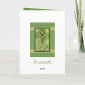 セント·パトリックのデイカード·ヴィンテージ·イメージと少女 カード (裏面)