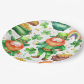 セント・パトリックのパターン – レプレチャウンズと金ゴールド ペーパープレート (アングル)