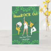 セント・パトリックの姪のシャムロックの日オン カード (黄色い花)