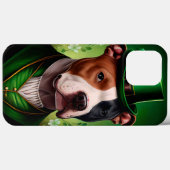 セント・パトリックの日にアメリカの(犬)スタッフォード犬 Case-Mate iPhoneケース (裏面 (横))