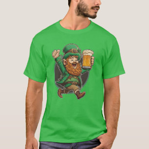 セント・パトリックの日にビール・マグでレプレシャン Tシャツ