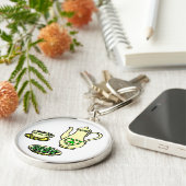 セント·パトリックの日のお茶がアイルランドのキーチェーンをセット キーホルダー (側面)