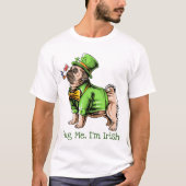 セント・パトリックの日のパグ Tシャツ (正面)