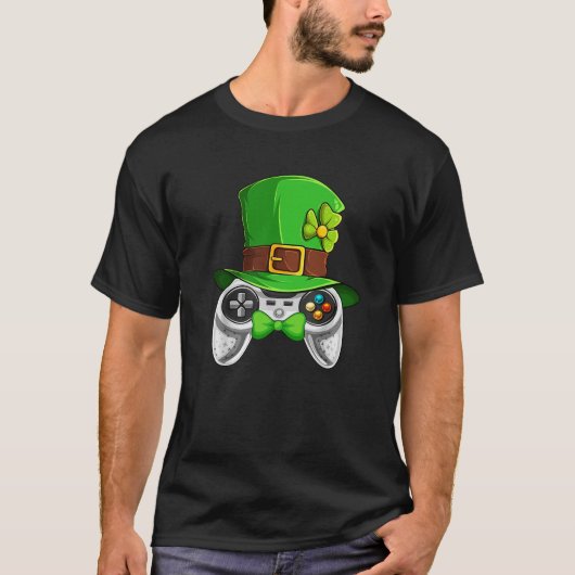 セント・パトリックの日のビデオゲームLeprechaunコスチュームSh Tシャツ (正面)