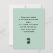 セント・パトリックの日のヴィンテージ・シャムロックはパーソナライズ (裏面)