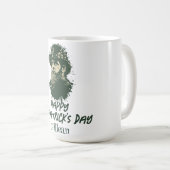 セント・パトリックの日のヴィンテージ・シャムロックはパーソナライズ コーヒーマグカップ (正面右)